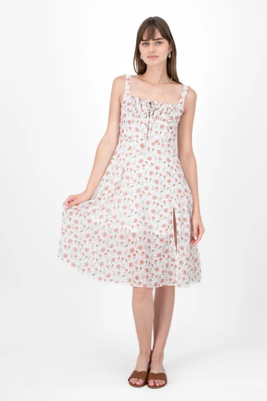 Vestido flores con abertura sold by Shasa