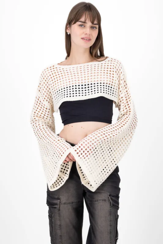 Top crochet mangas largas sold by Shasa