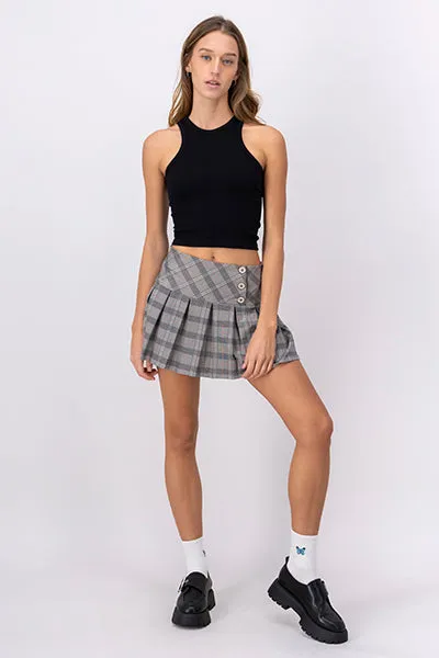 Falda Mini Tableada Botones sold by Shasa