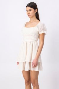 Vestido mini textura olanes sold by Shasa