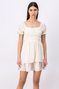 Vestido mini textura olanes sold by Shasa