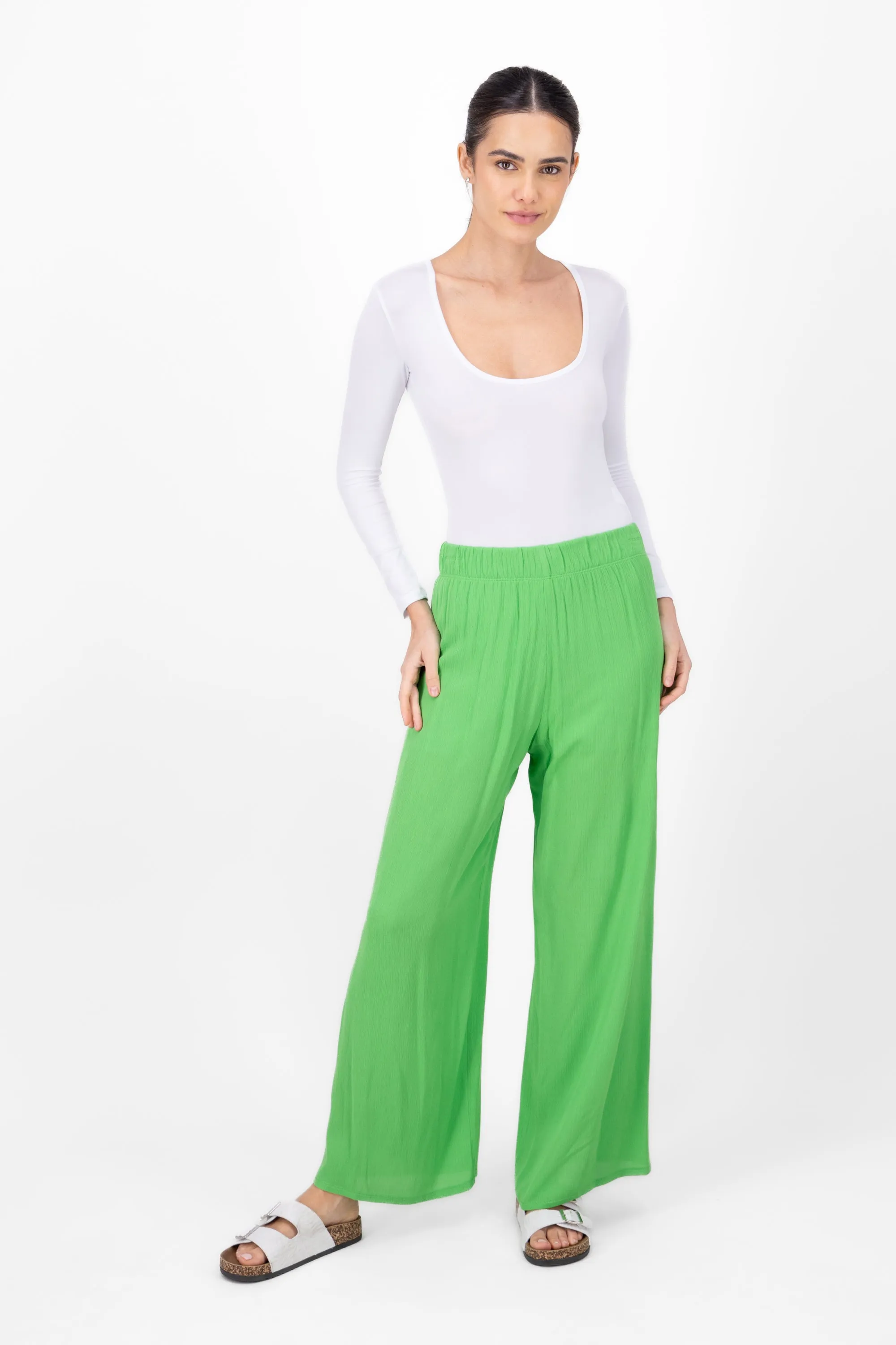 Pantalón Wide Leg Cintura Elástico sold by Shasa