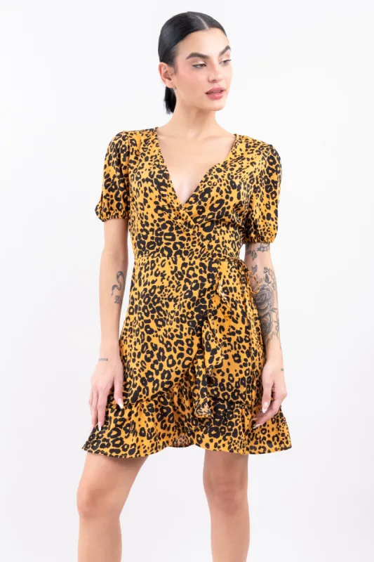 Vestido mini animal print olanes sold by Shasa