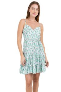 Vestido mini flores escote corazón sold by Shasa