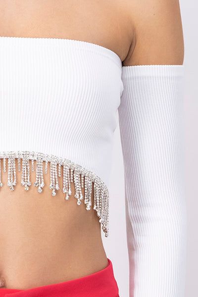 Top Crop Manga Larga Brillos sold by Shasa product image thumbnail 5