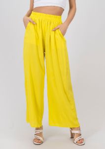 Pantalón wide leg cintura alta fruncida sold by Shasa