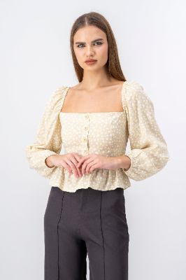 Blusa estampada botones sold by Shasa