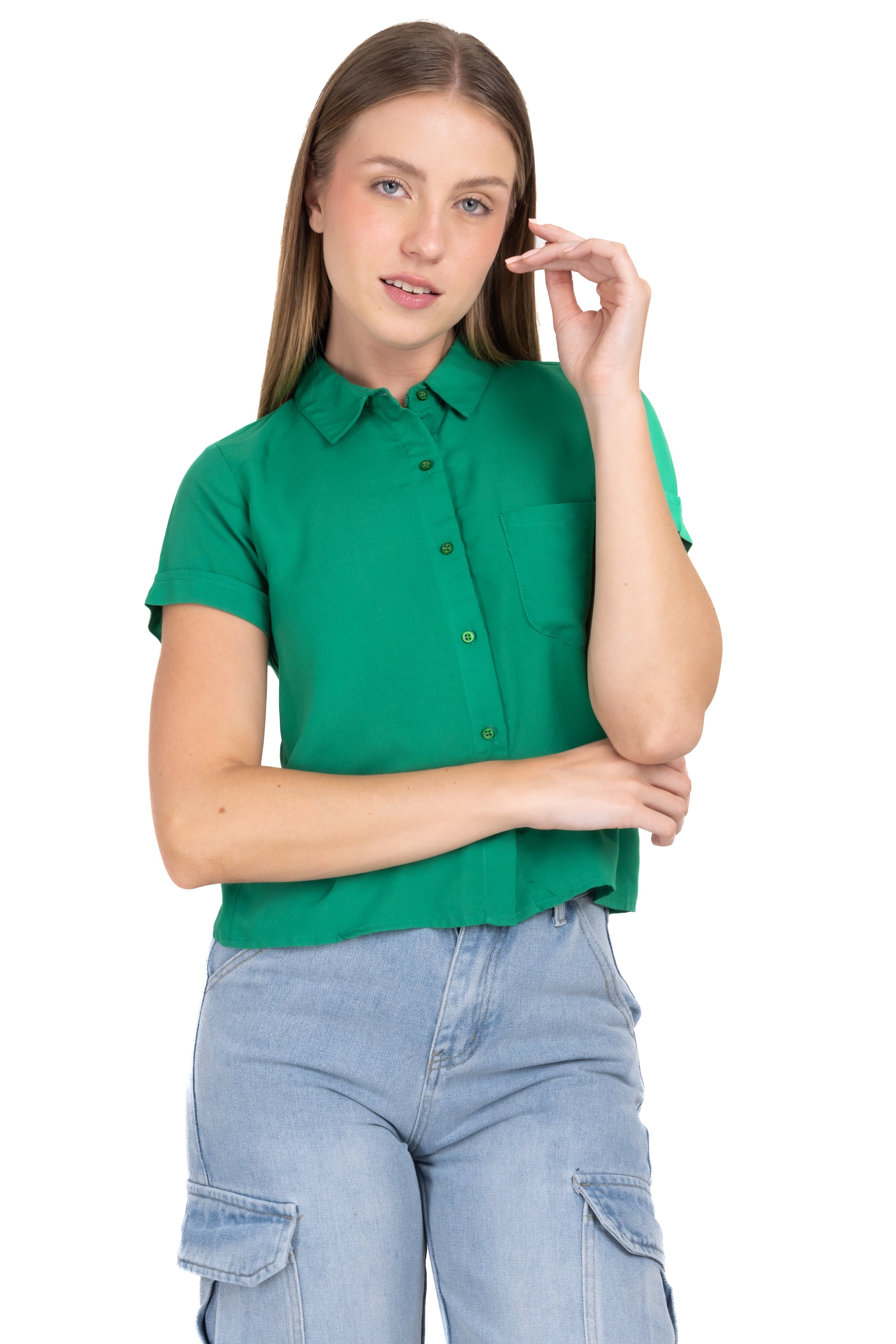 Camisa crop manga corta bolso sold by Shasa product image thumbnail 2