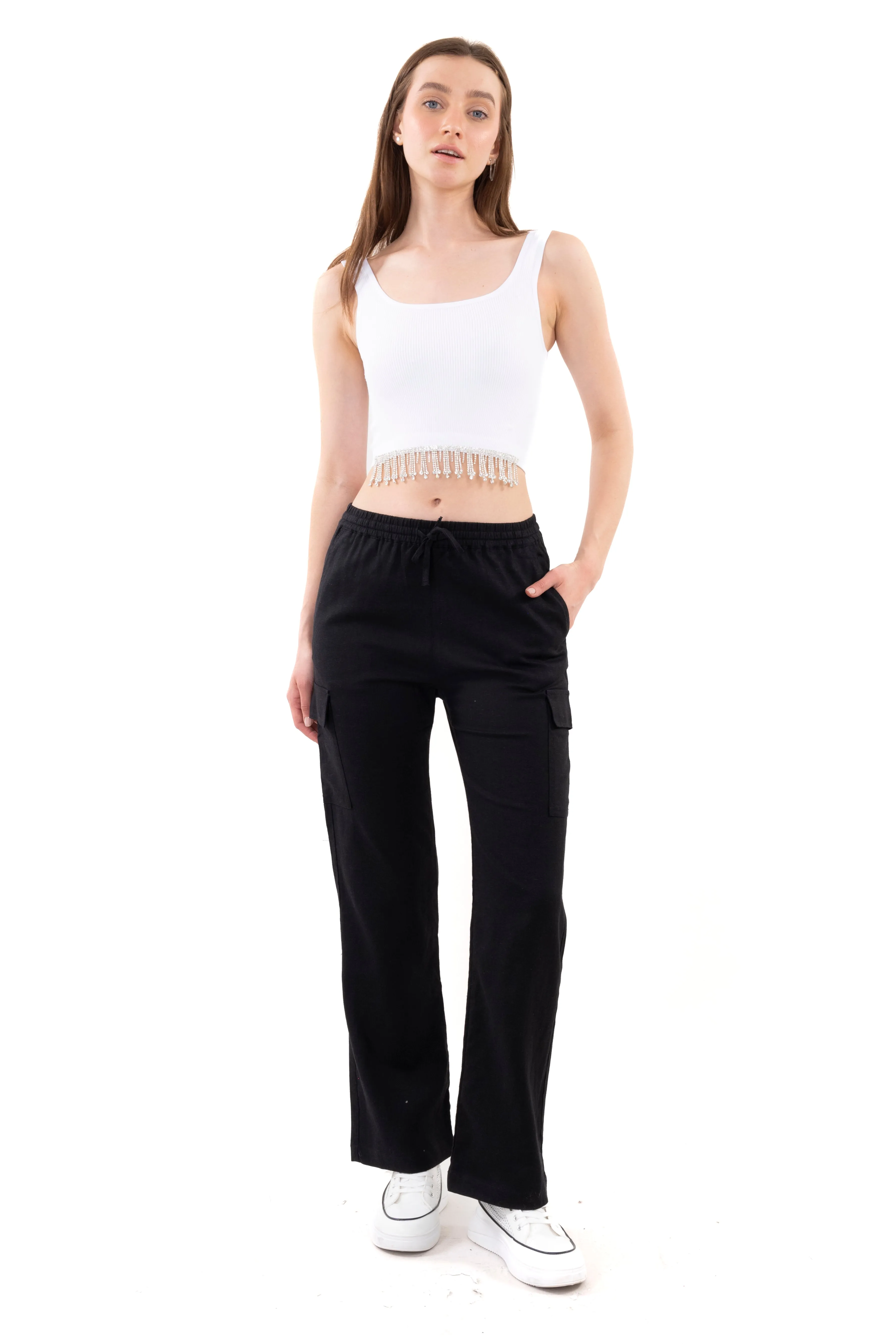 Pantalón recto cargo elástico sold by Shasa product image thumbnail 2