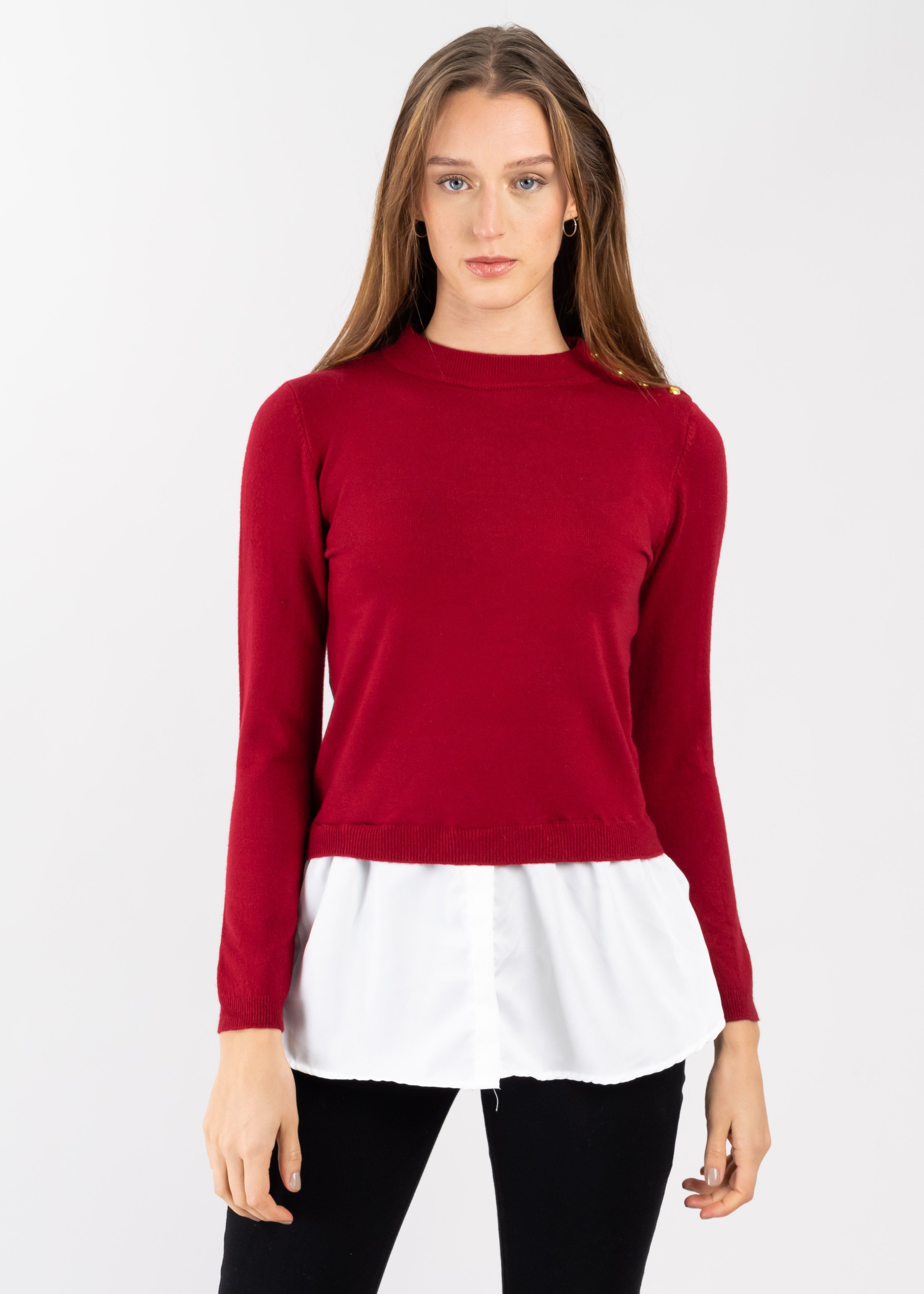 Suéter Cuello Alto Simulación Camisa sold by Shasa product image thumbnail 2