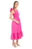 Vestido midi fruncido olanes sold by Shasa