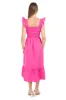 Vestido midi fruncido olanes sold by Shasa