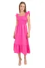 Vestido midi fruncido olanes sold by Shasa