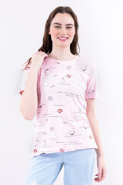 Playera manga corta estampado marinero sold by Shasa