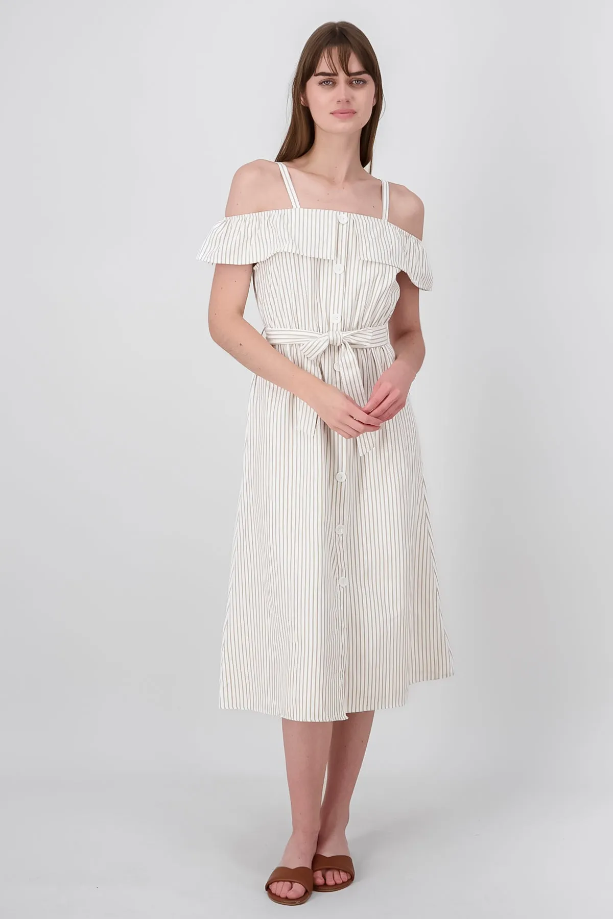 Vestido mini detalle botones rayas sold by Shasa product image thumbnail 2