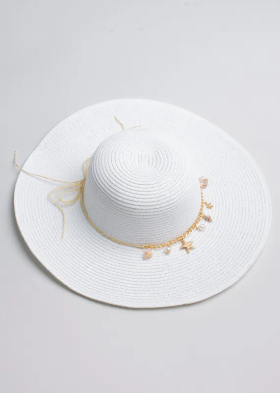 Sombrero floppy cadena conchas sold by Shasa
