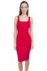 Vestido midi bodycon acanalado liso sold by Shasa
