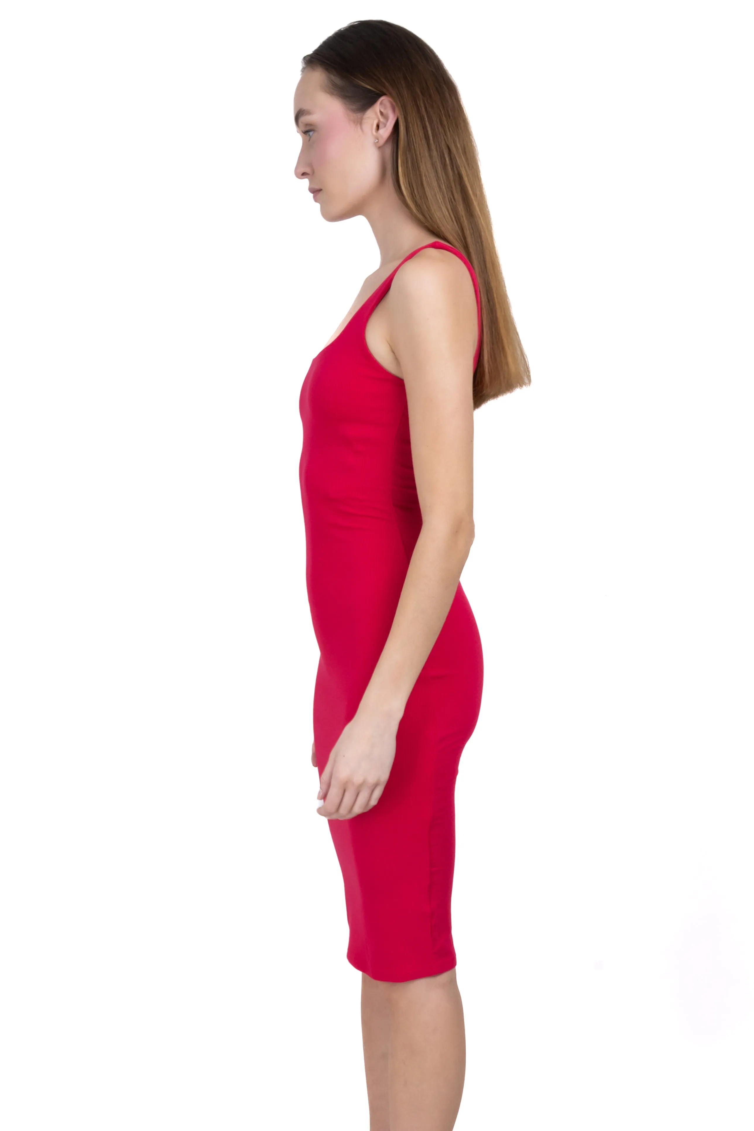 Vestido midi bodycon acanalado liso sold by Shasa product image thumbnail 3