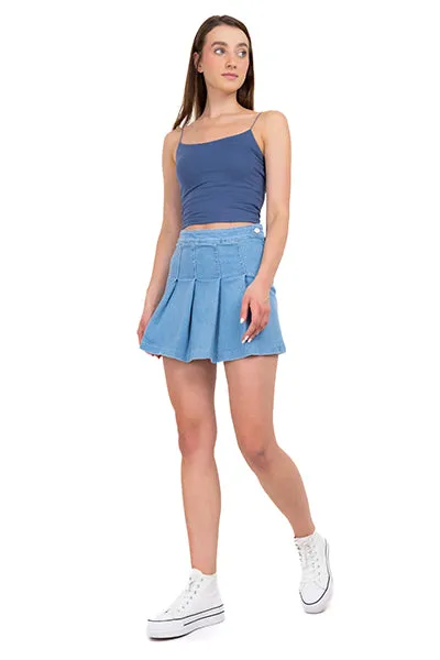 Falda mini denim tableada sold by Shasa product image thumbnail 2