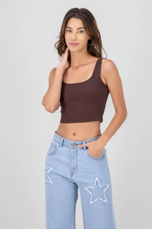 TOP CROP SIN MANGA sold by Shasa