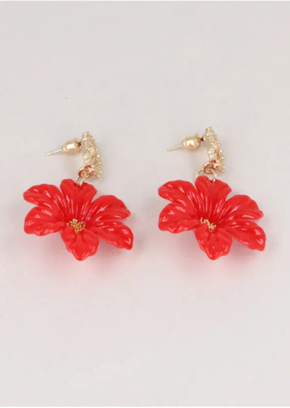 Aretes Flor Color sold by Shasa
