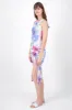 Vestido Maxi Flores Detalle Plisado sold by Shasa