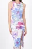 Vestido Maxi Flores Detalle Plisado sold by Shasa
