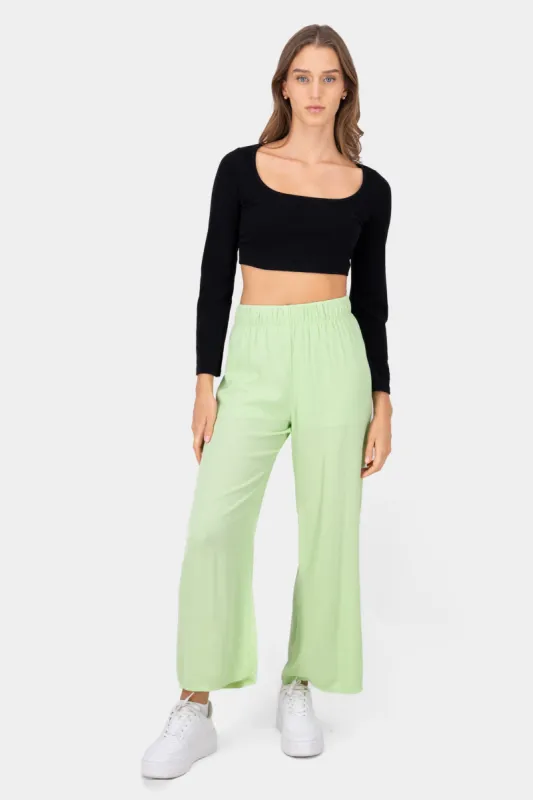 Pantalón Wide Leg Cintura Elástico sold by Shasa