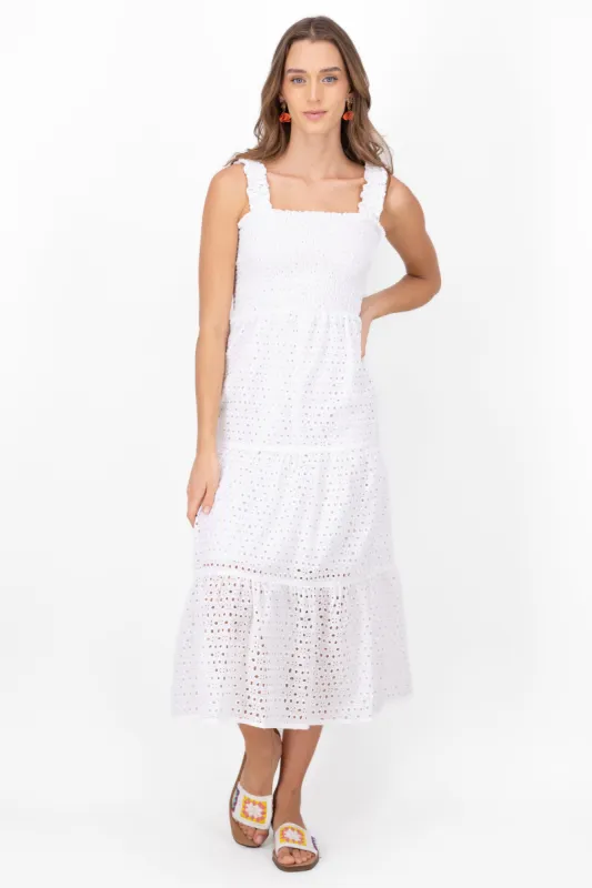 Vestido maxi con bordado sold by Shasa