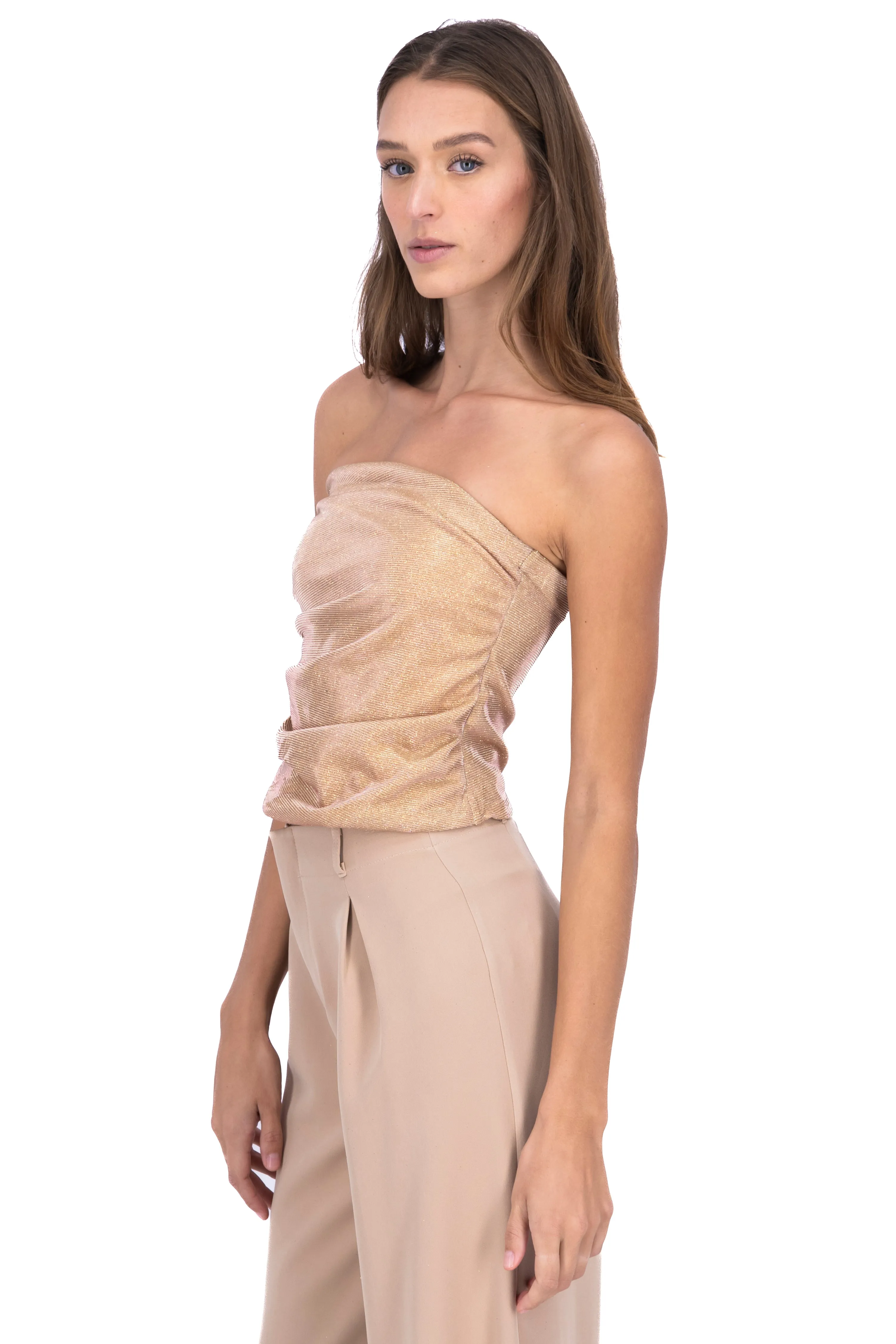 Top strapless plisado brillos sold by Shasa product image thumbnail 3