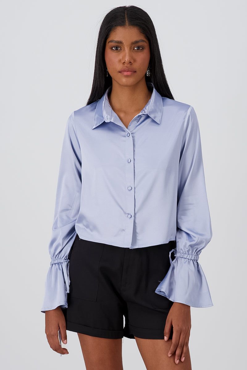 Camisa satinada detalle mangas sold by Shasa product image thumbnail 2