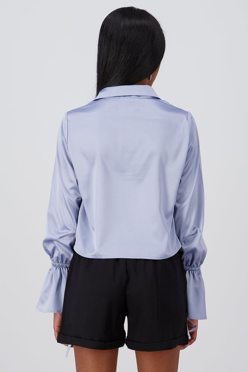 Camisa satinada detalle mangas sold by Shasa product image thumbnail 4