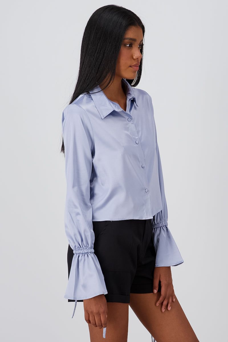 Camisa satinada detalle mangas sold by Shasa product image thumbnail 3