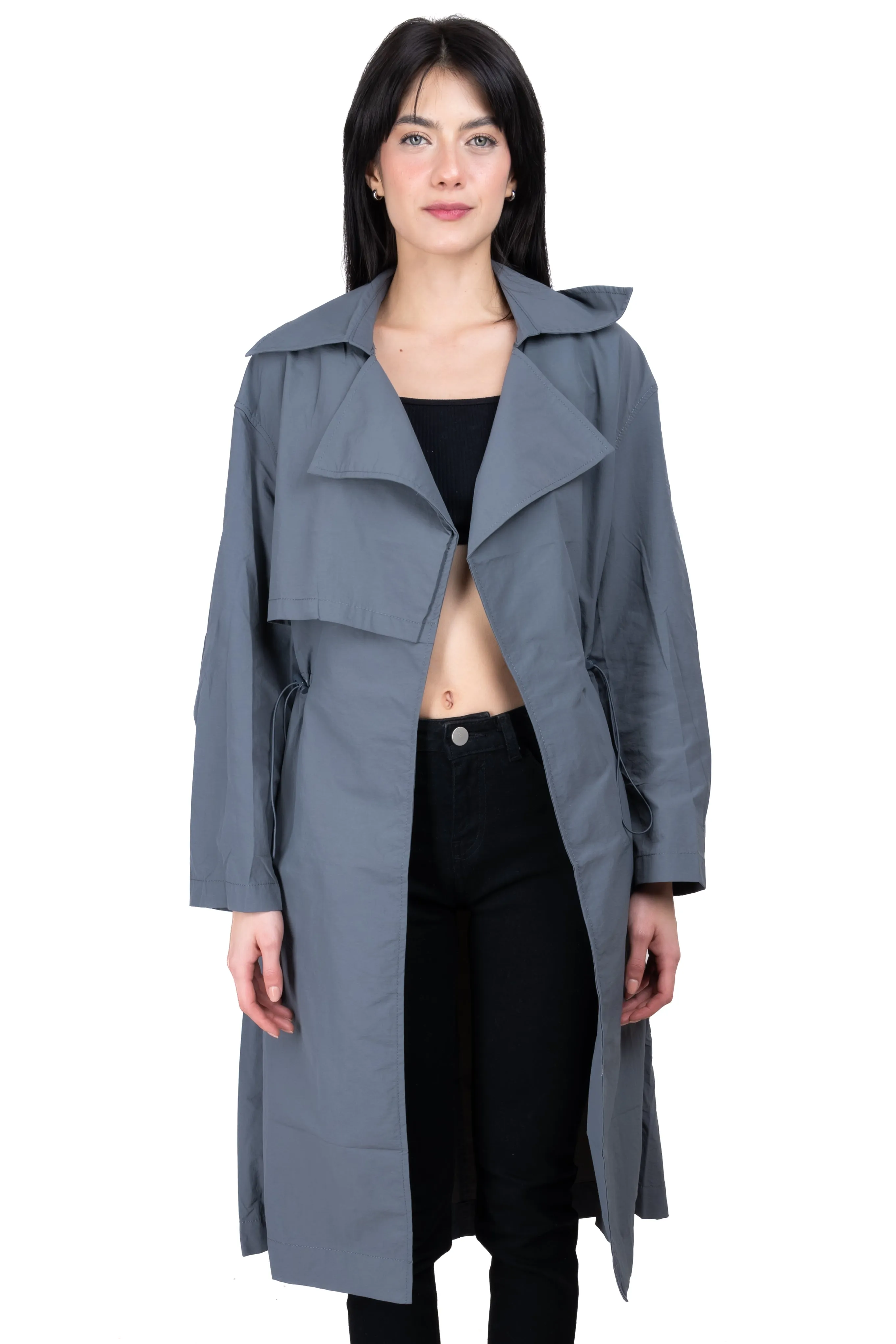 Gabardina larga fruncido cintas sold by Shasa product image thumbnail 2