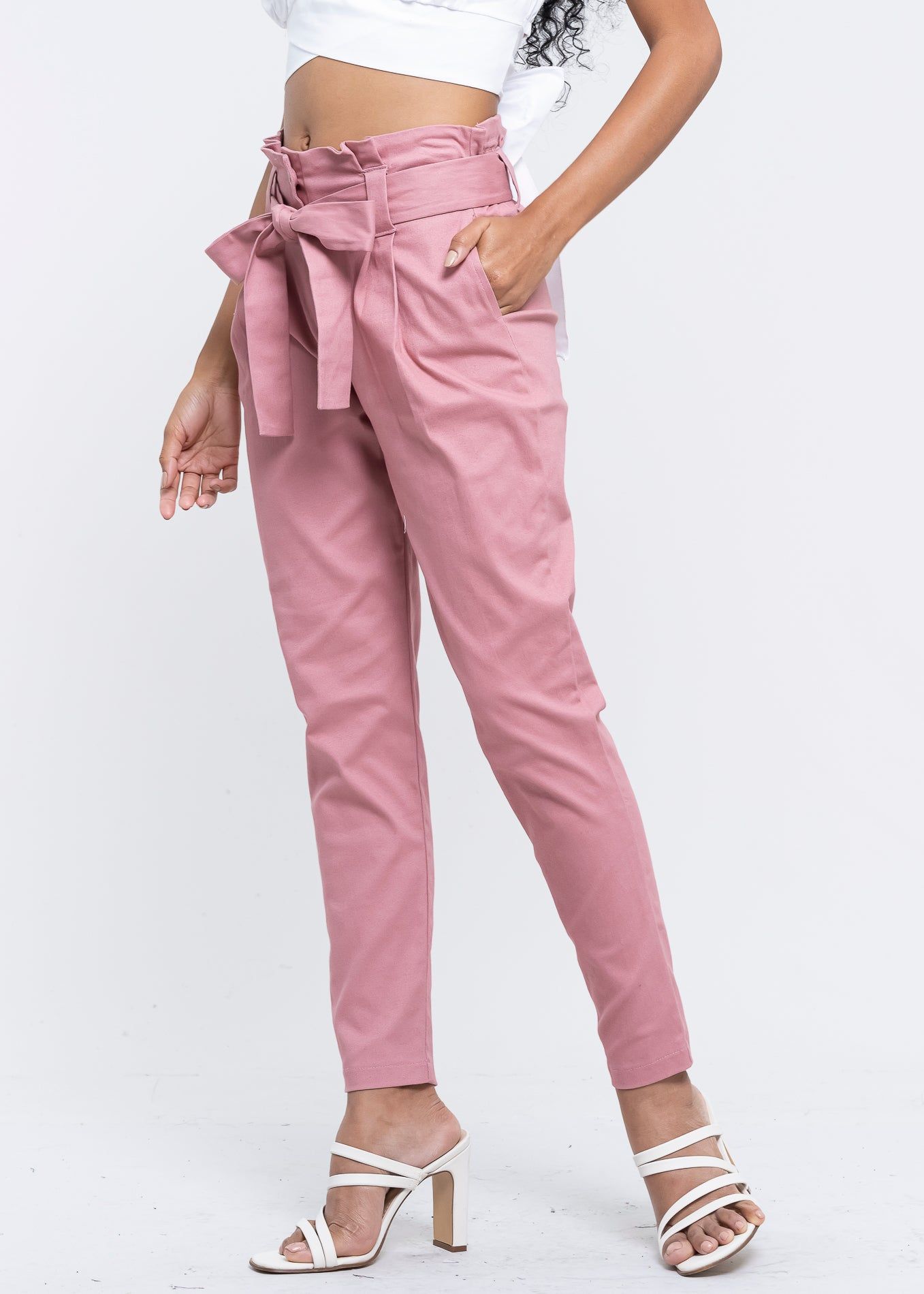 Pantalón paper bag cintura alta cinturón sold by Shasa product image thumbnail 2