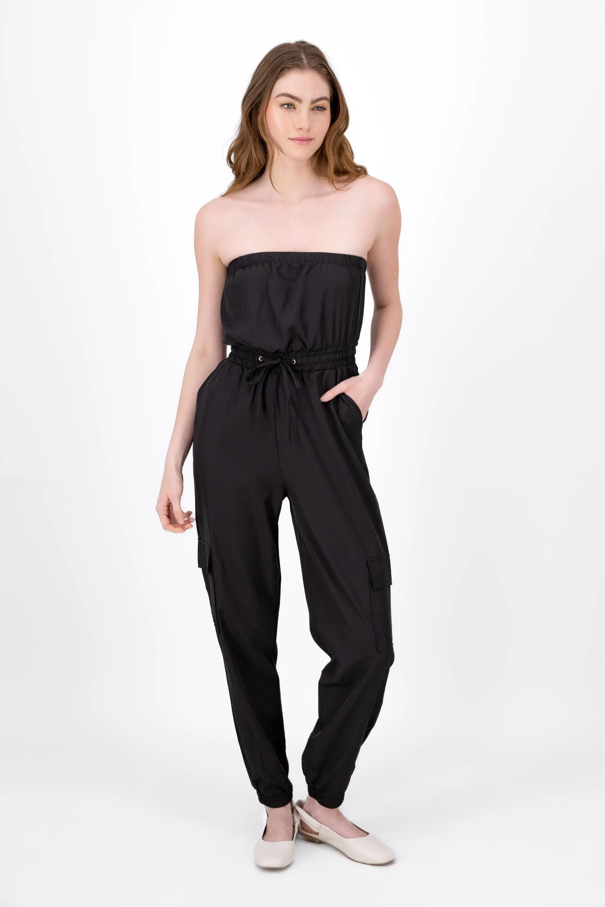 Jumpsuit Strapless Jogger Liso sold by Shasa