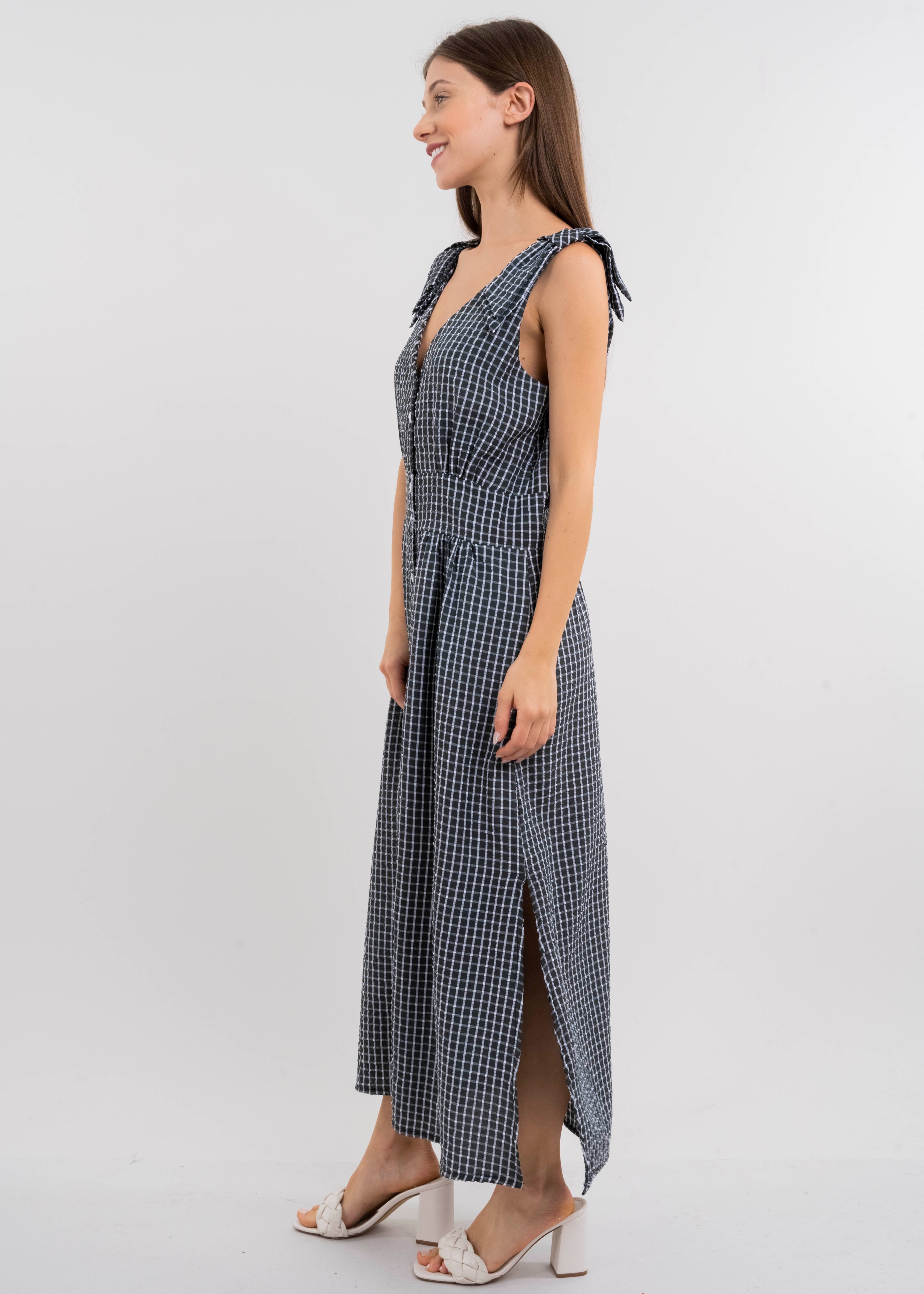 Vestido maxi tirantes cuadros vichy sold by Shasa product image thumbnail 3