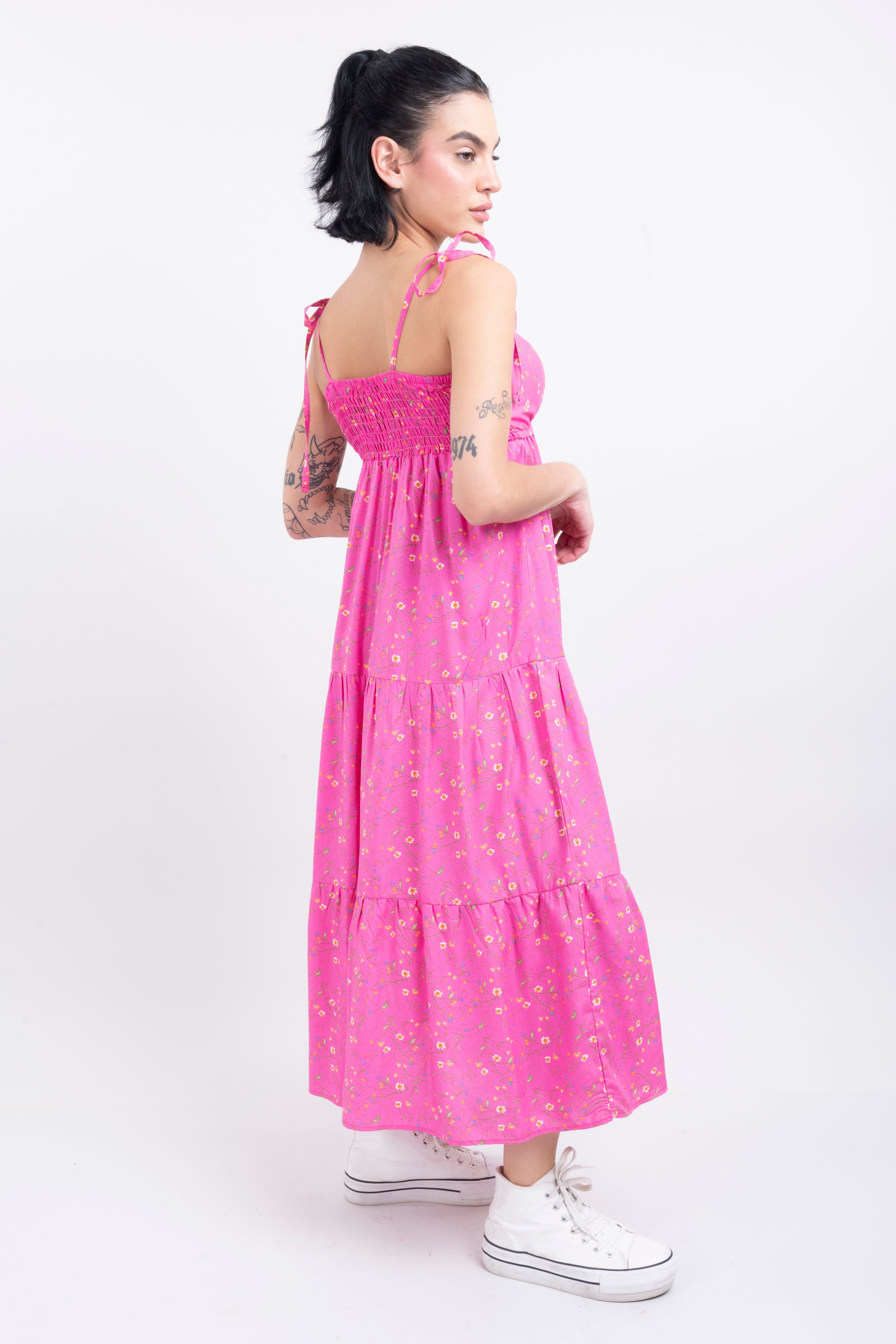 Vestido midi flores moño sold by Shasa product image thumbnail 3
