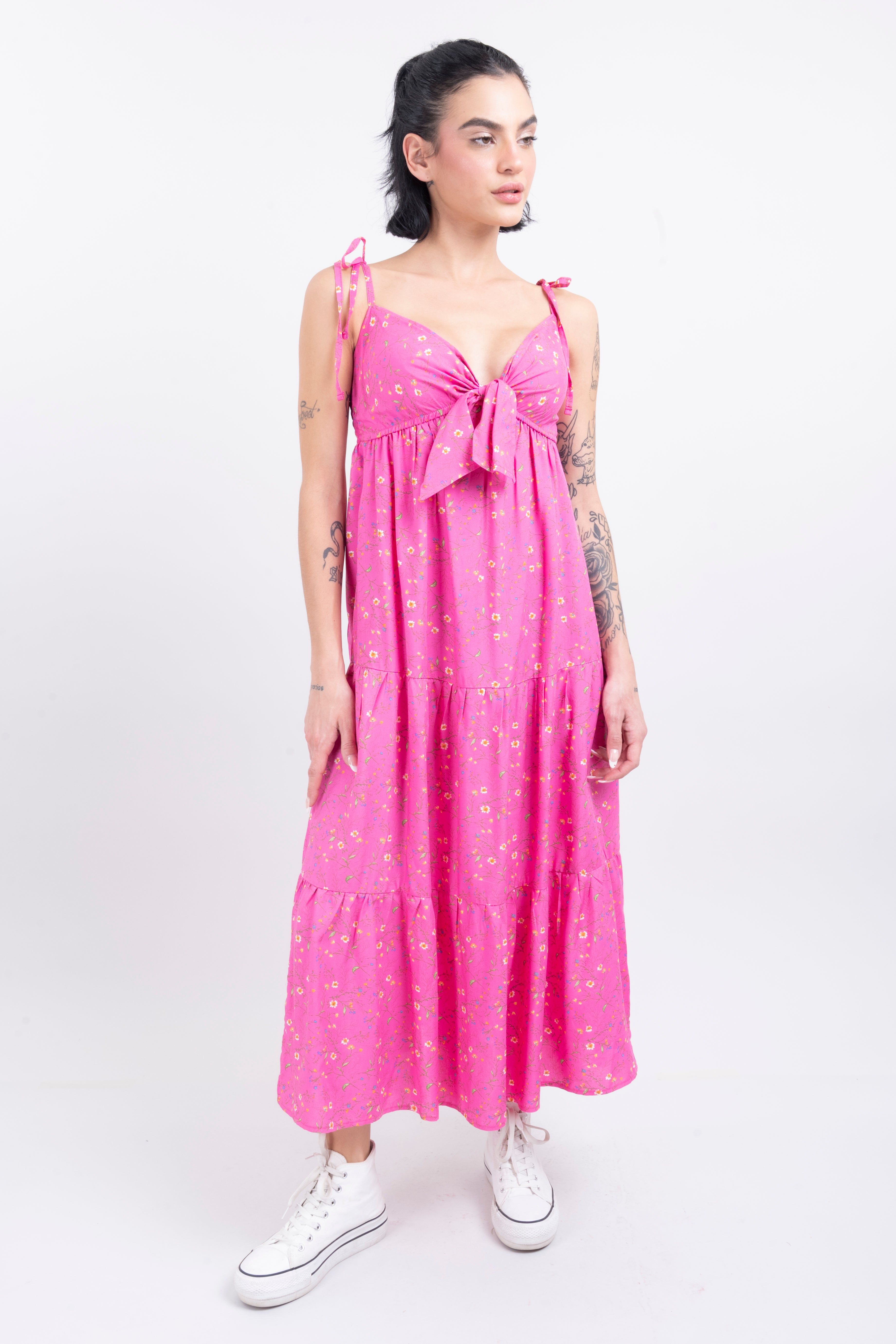 Vestido midi flores moño sold by Shasa product image thumbnail 2