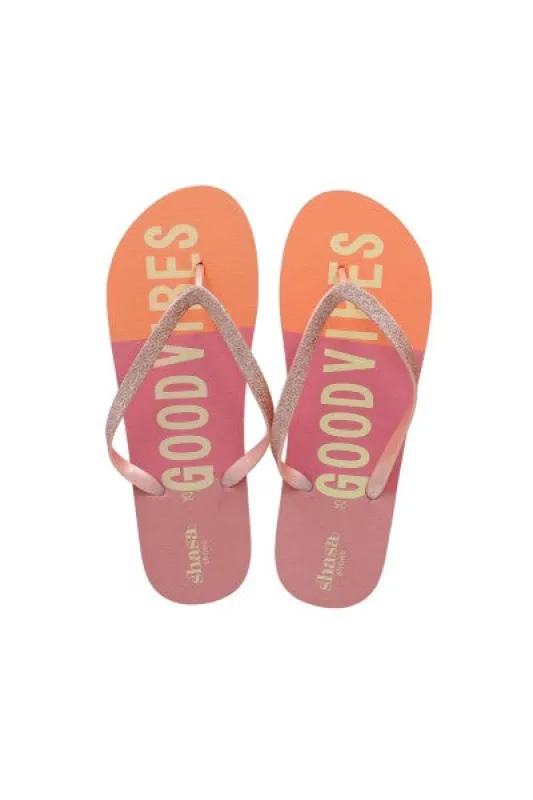 Flip flop good vibes glitter sold by Shasa
