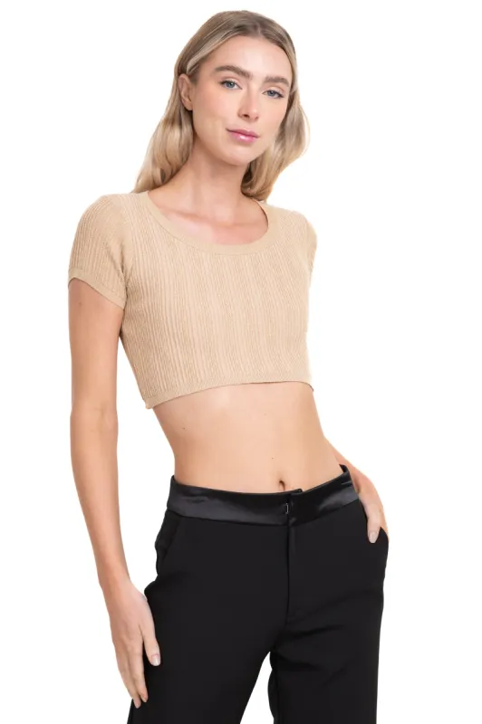 Top cuello redondo manga corta sold by Shasa