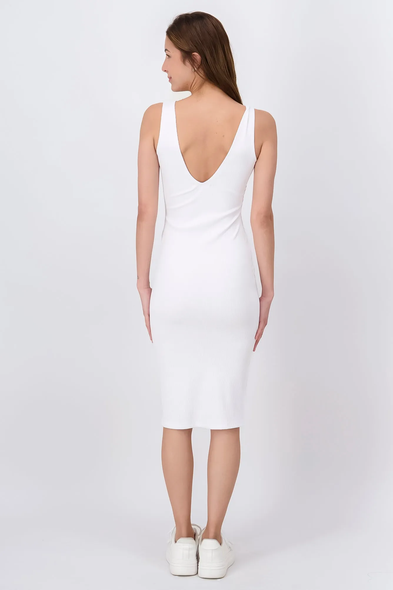 Vestido Midi Acanalado Liso sold by Shasa product image thumbnail 4