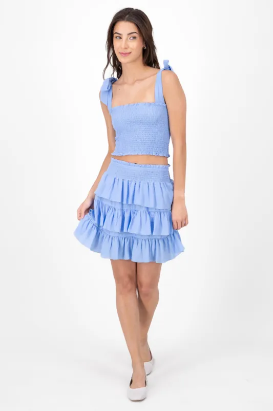 Falda Triple Olan Detalle Resorte sold by Shasa