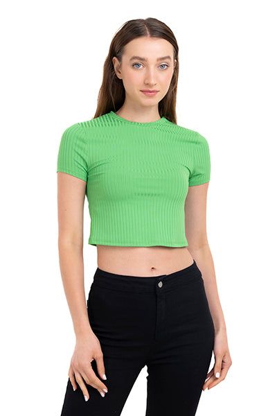 Top acanalado manga corta sold by Shasa