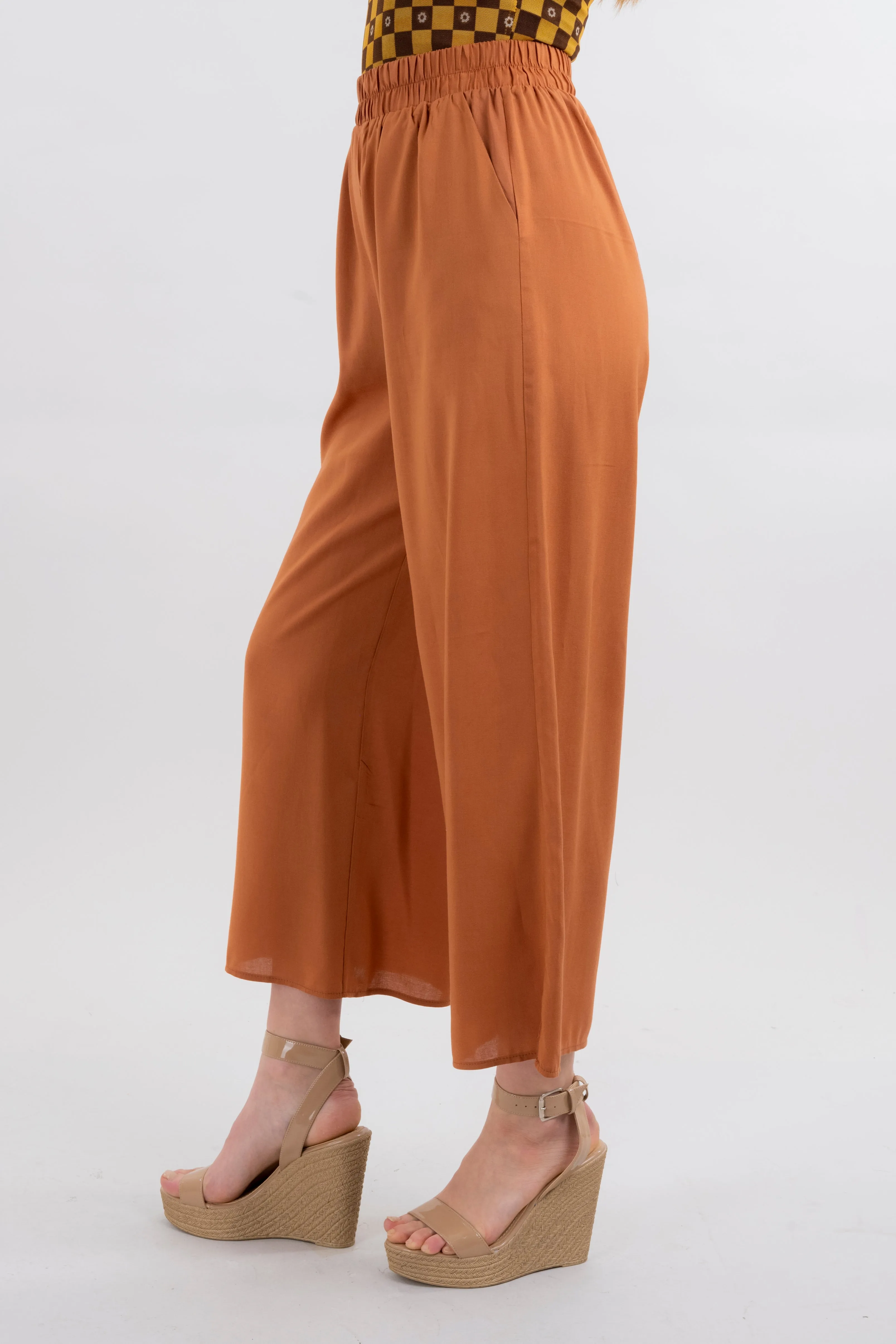 Pantalón Wide Leg Cintura Alta Fruncida sold by Shasa product image thumbnail 3