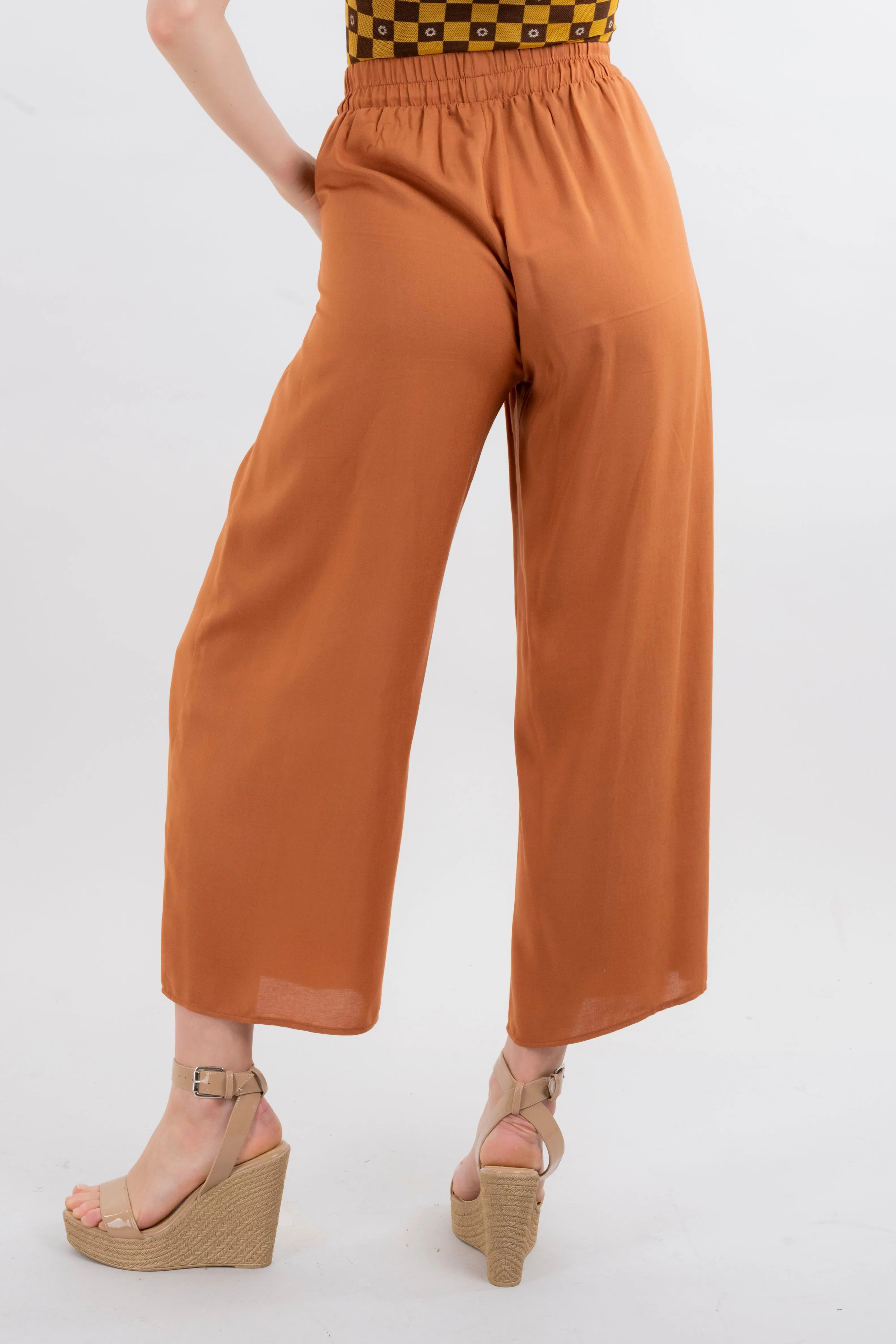 Pantalón Wide Leg Cintura Alta Fruncida sold by Shasa product image thumbnail 4