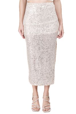 Falda midi lentejuela sold by Shasa