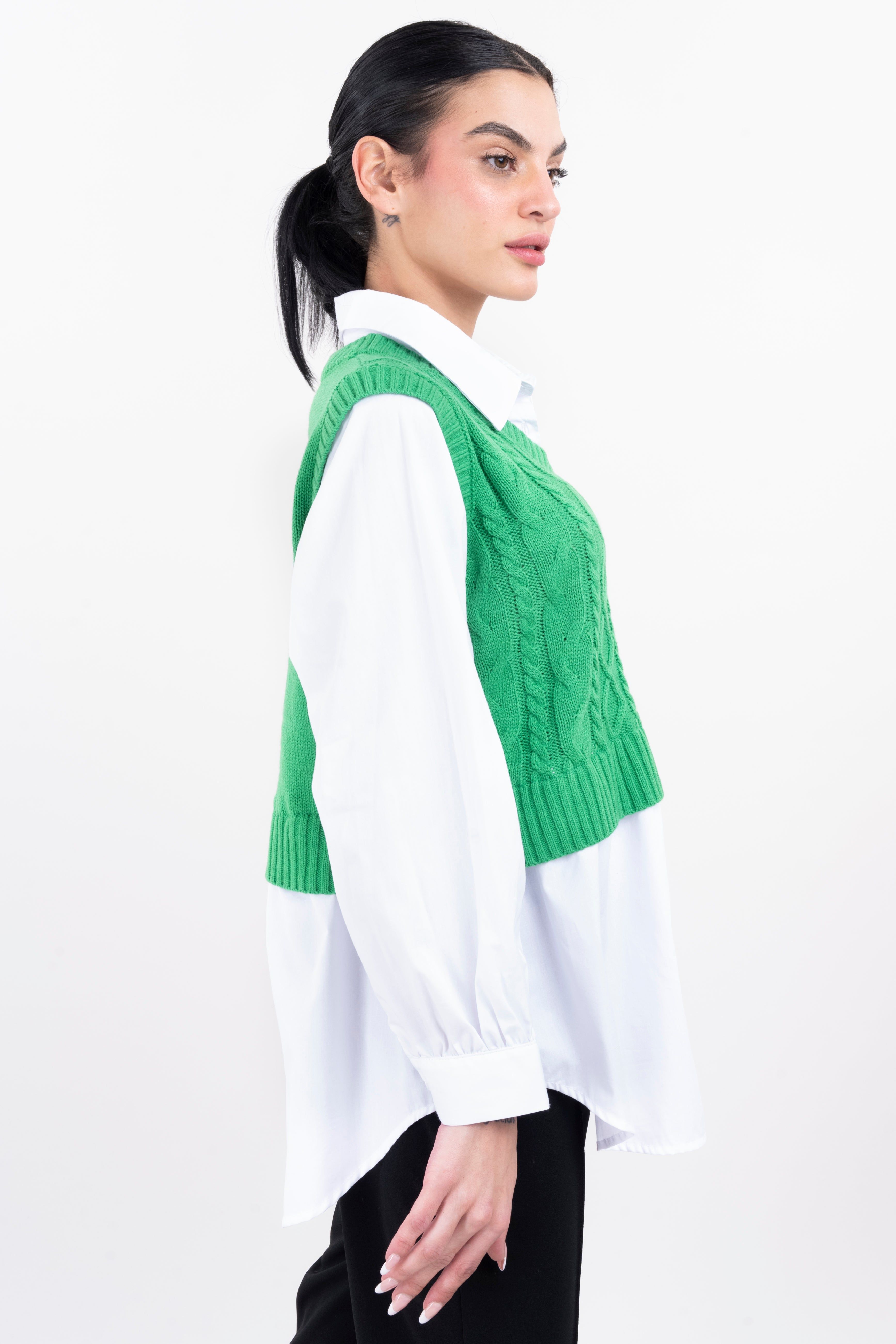 Set Camisa Chaleco Crop sold by Shasa product image thumbnail 3