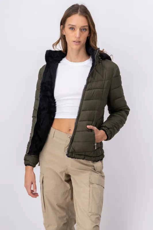 Chamarra capitonada peluche doble vista sold by Shasa