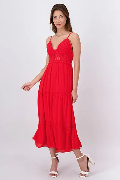 Vestido midi tejido capas sold by Shasa